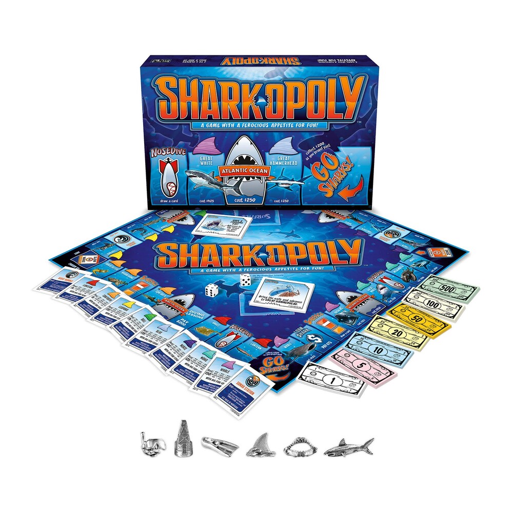 Late for the Sky Shark-Opoly Board Game, Multi